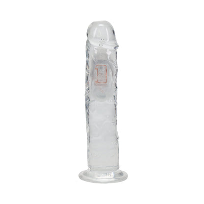 SHOTS - REALROCK WIRELESS RECHARGEABLE REMOTE CONTROL LED VIBRATING 8 IN. DILDO CLEAR