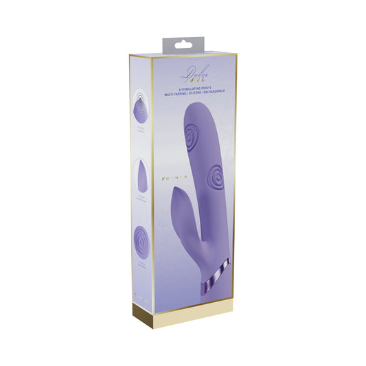 SHOTS - VIVE FRONDA RECHARGEABLE G-SPOT AND TAPPING LEAF CLIT STIMULATOR LAVENDER