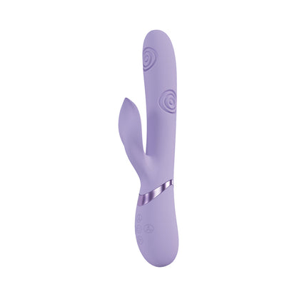 SHOTS - VIVE FRONDA RECHARGEABLE G-SPOT AND TAPPING LEAF CLIT STIMULATOR LAVENDER