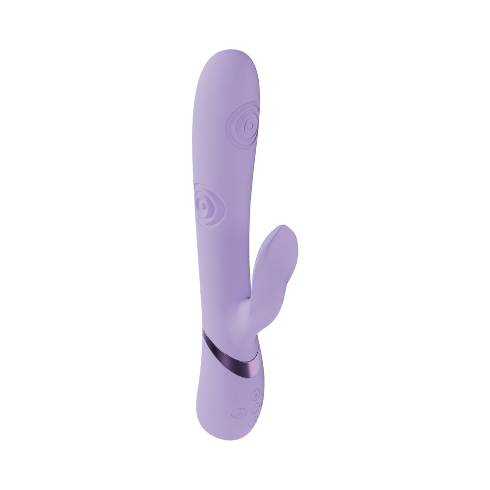 SHOTS - VIVE FRONDA RECHARGEABLE G-SPOT AND TAPPING LEAF CLIT STIMULATOR LAVENDER