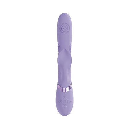 SHOTS - VIVE FRONDA RECHARGEABLE G-SPOT AND TAPPING LEAF CLIT STIMULATOR LAVENDER