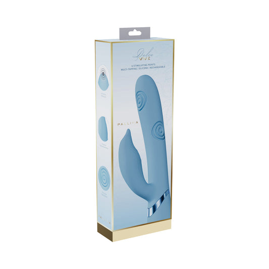 SHOTS - VIVE PALLINA RECHARGEABLE G-SPOT AND TAPPING BEADS CLIT STIMULATOR BLUE