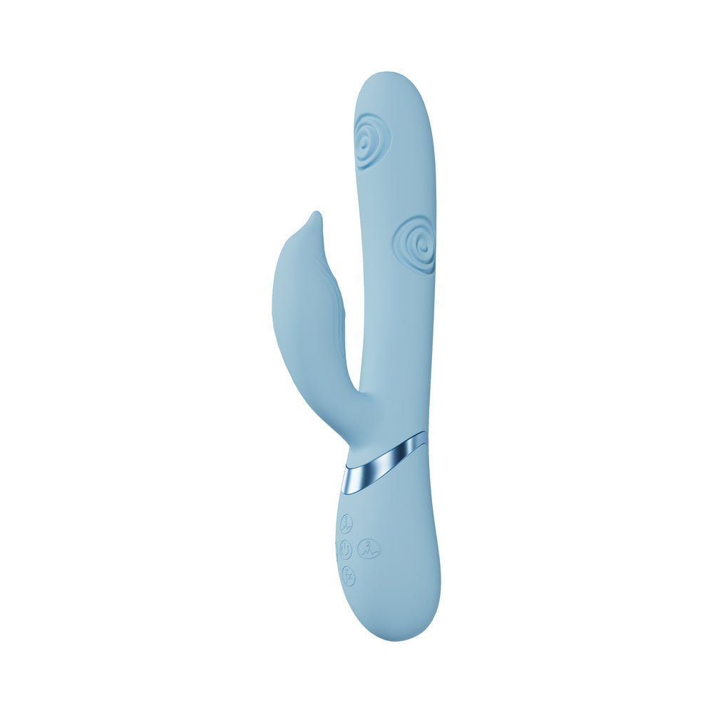 SHOTS - VIVE PALLINA RECHARGEABLE G-SPOT AND TAPPING BEADS CLIT STIMULATOR BLUE