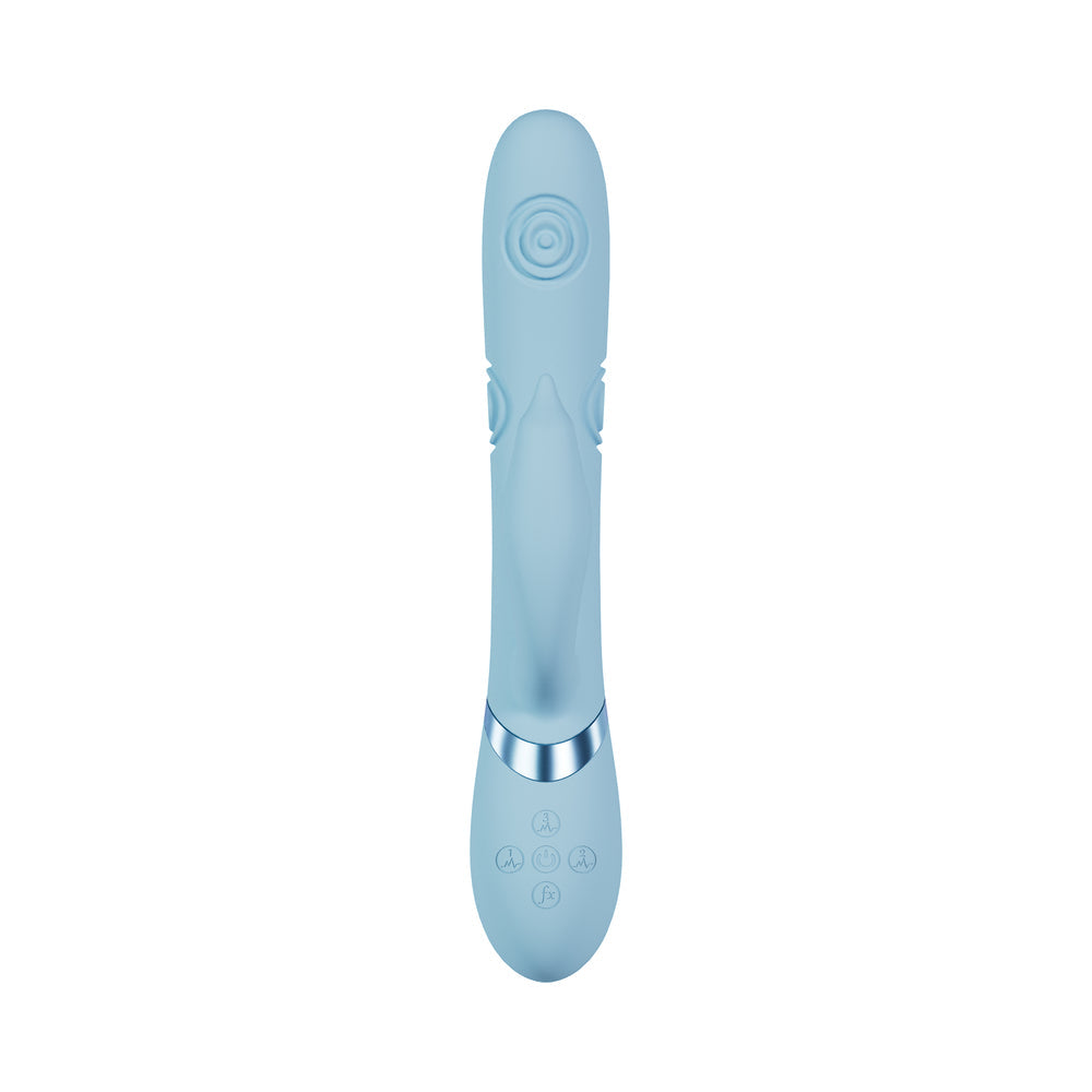 SHOTS - VIVE PALLINA RECHARGEABLE G-SPOT AND TAPPING BEADS CLIT STIMULATOR BLUE