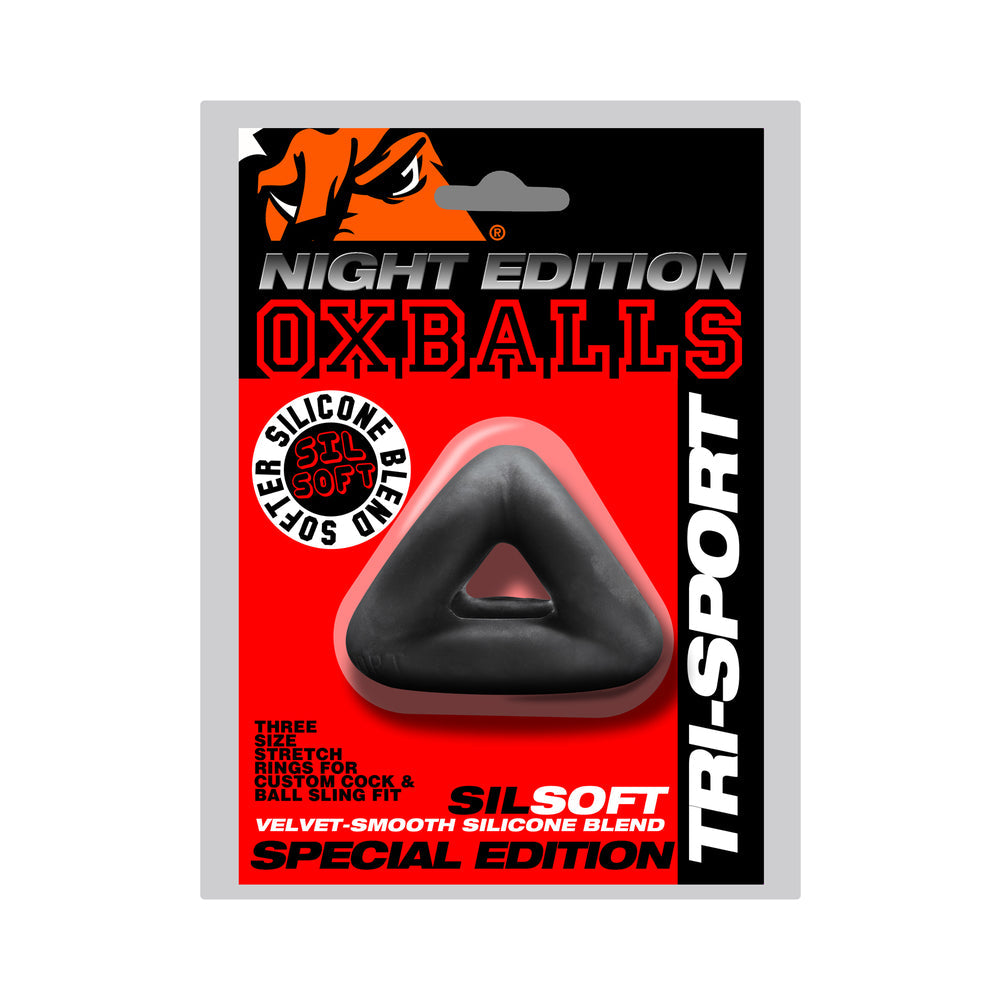 OXBALLS - TRI-SPORT 3-RING COCK & BALL SLING SPECIAL EDITION NIGHT