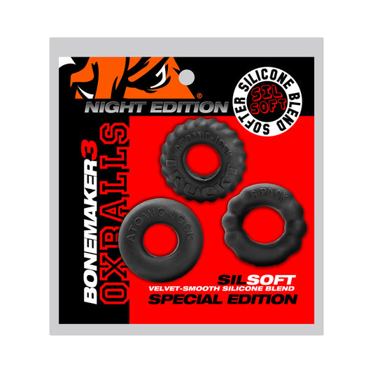 OXBALLS - BONEMAKER 3-PACK BONER COCKRING KIT SPECIAL EDITION NIGHT