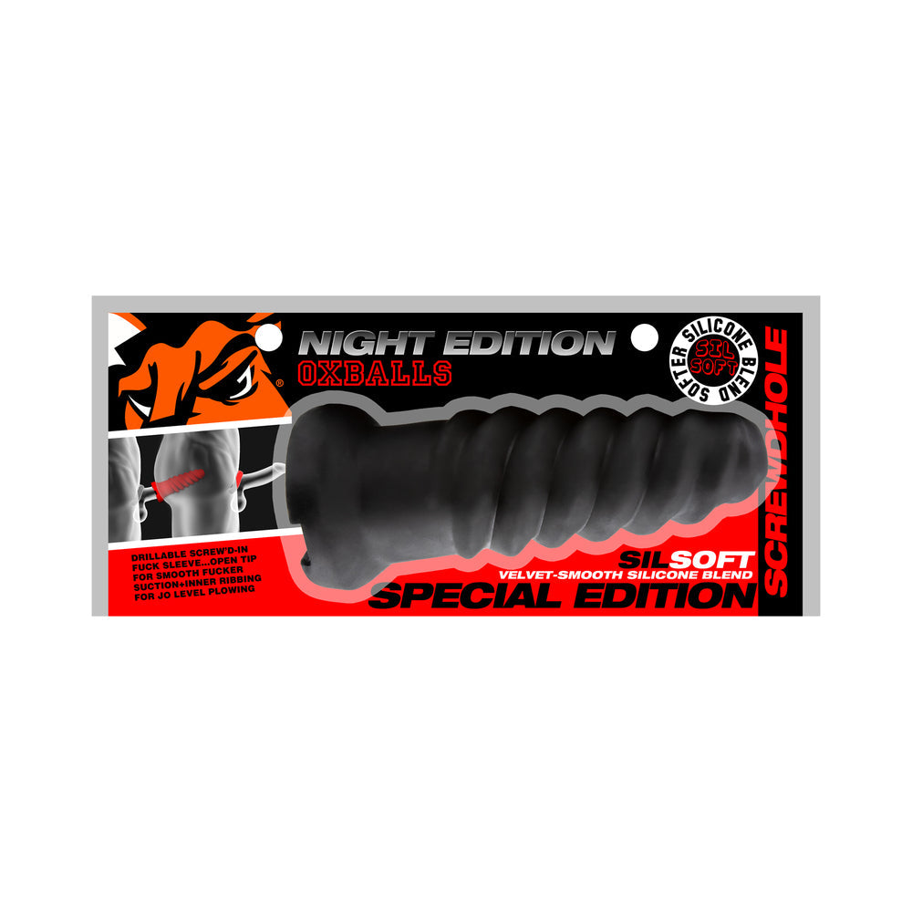 OXBALLS - SCREWDHOLE SCREW''D-IN OPEN TIP MASTURBATOR SPECIAL EDITION NIGHT