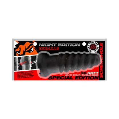 OXBALLS - SCREWDHOLE SCREW''D-IN OPEN TIP MASTURBATOR SPECIAL EDITION NIGHT