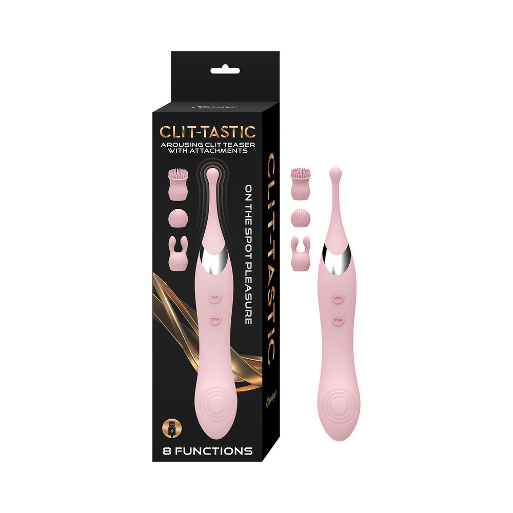CLIT-TASTIC AROUSING CLIT TEASER WITH ATTACHMENTS PINK