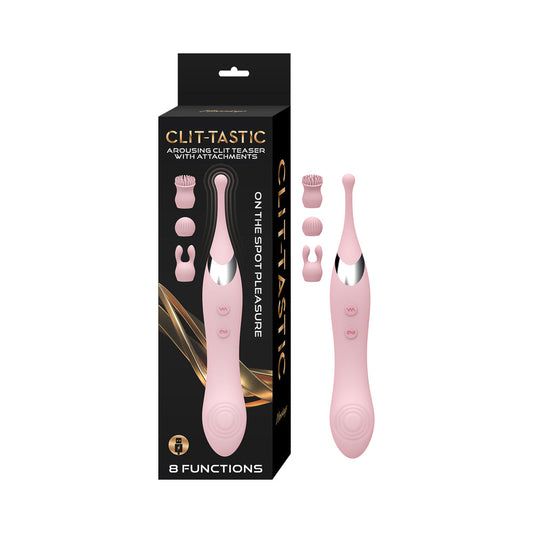 CLIT-TASTIC AROUSING CLIT TEASER WITH ATTACHMENTS PINK