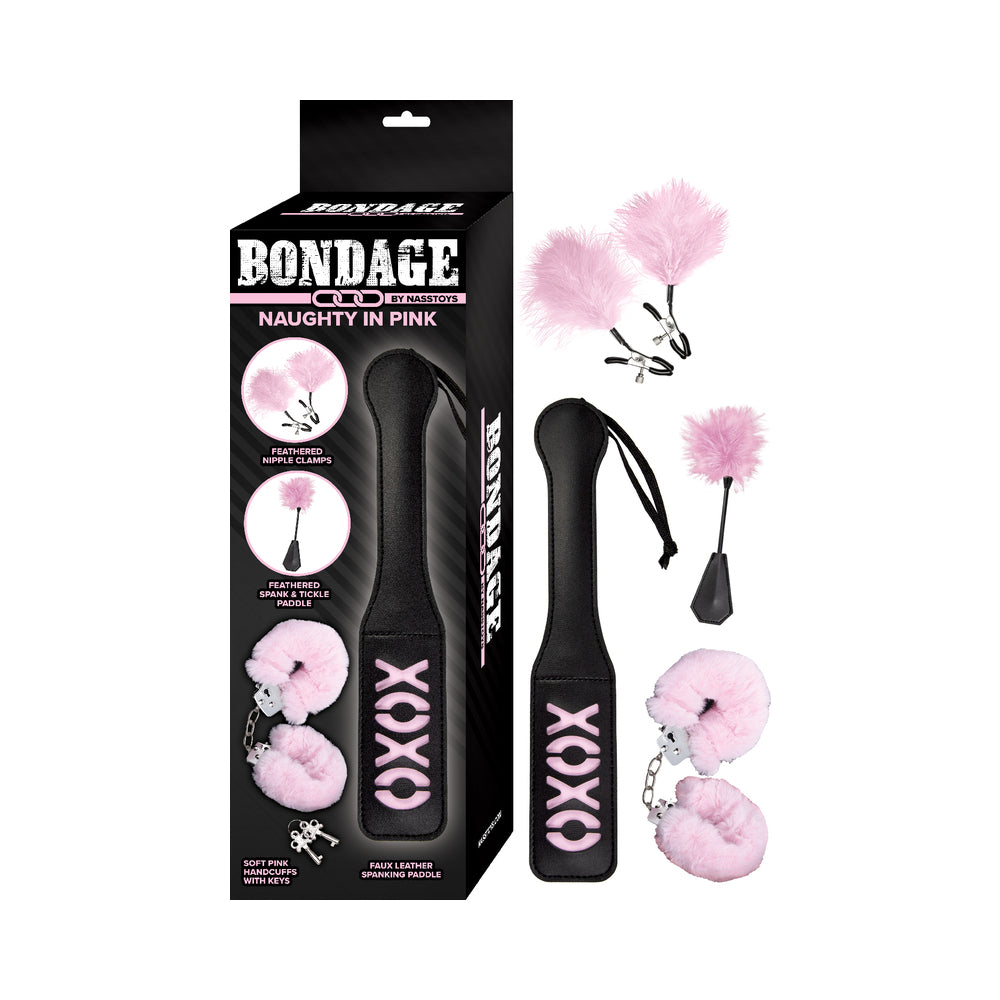 BONDAGE BY NASSTOYS NAUGHTY IN PINK BLACK/PINK