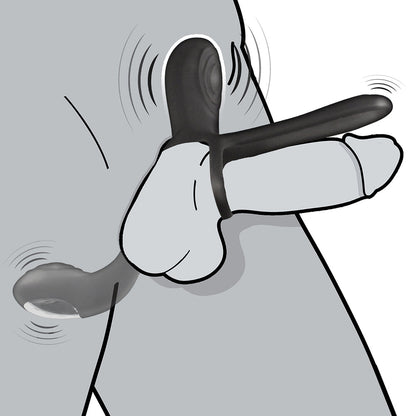 ENHANCER VIBRATING LOVERS RING BLACK