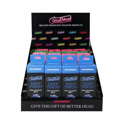 DOC JOHNSON - GOODHEAD DEEP THROAT SPRAY DISPLAY 1