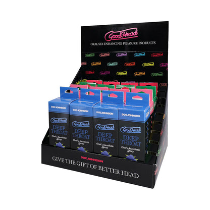 DOC JOHNSON - GOODHEAD DEEP THROAT SPRAY DISPLAY 1