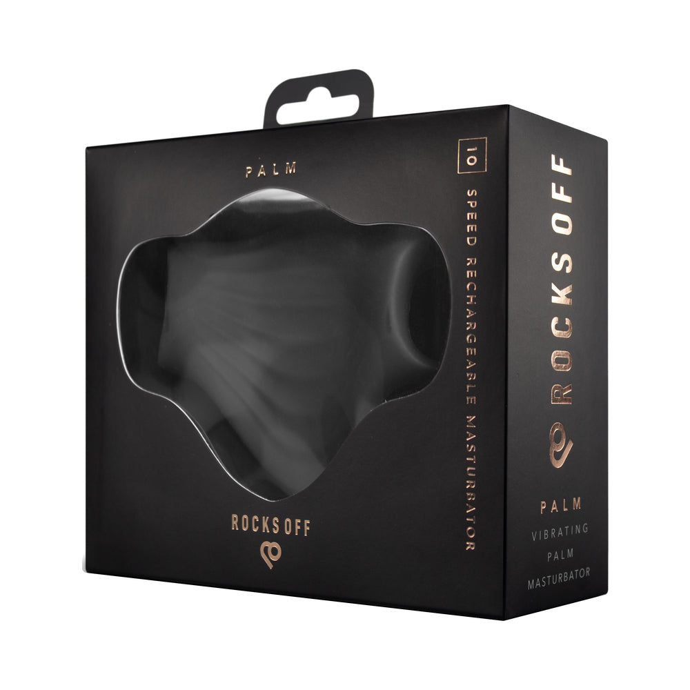 ROCKS-OFF PALM VIBRATING MASTURBATOR BLACK