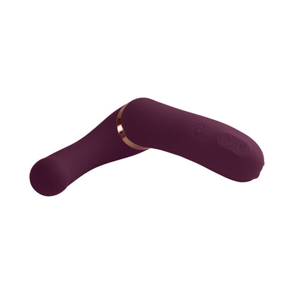ROCKS-OFF GEMINI DUAL STIMULATOR BURGUNDY