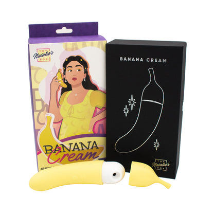 BANANA CREAM AIR PULSE & G-SPOT VIBRATOR