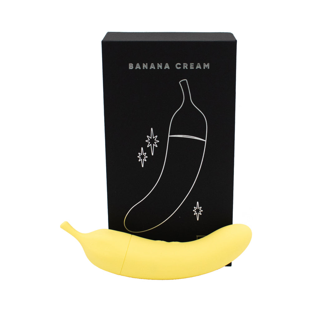 BANANA CREAM AIR PULSE & G-SPOT VIBRATOR