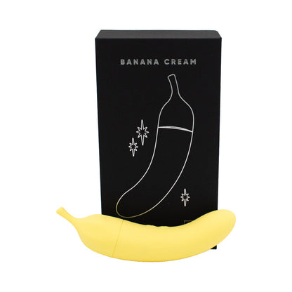 BANANA CREAM AIR PULSE & G-SPOT VIBRATOR
