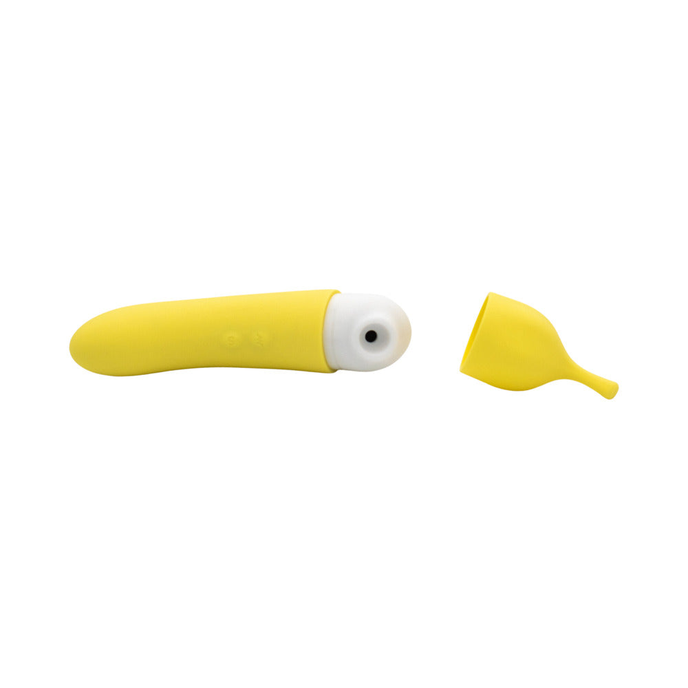 BANANA CREAM AIR PULSE & G-SPOT VIBRATOR