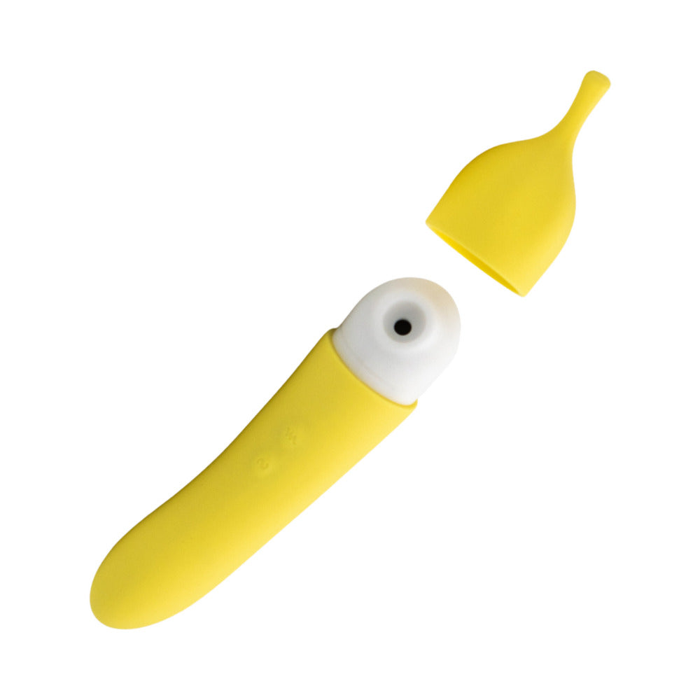 BANANA CREAM AIR PULSE & G-SPOT VIBRATOR