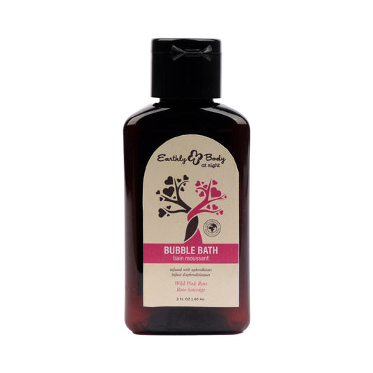 EARTHLY BODY AT NIGHT APHRODISIAC BUBBLE BATH WILD PINK ROSE 2 OZ.