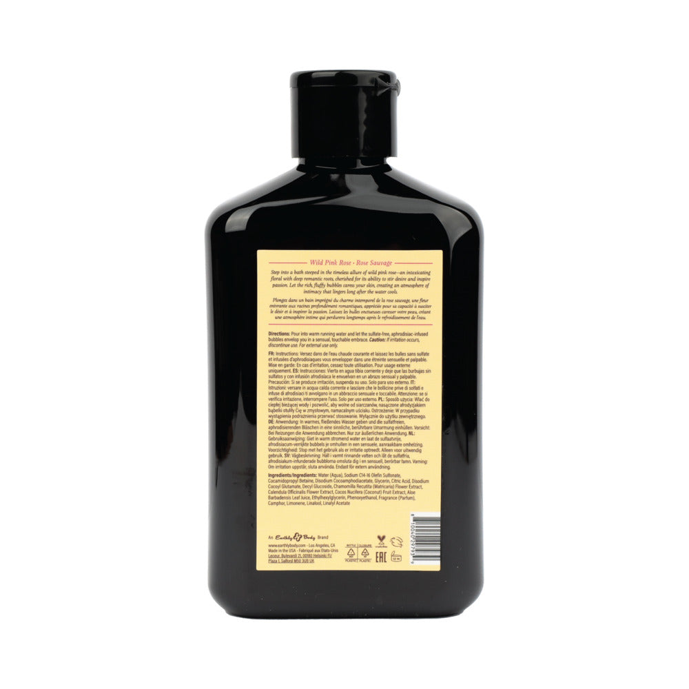 EARTHLY BODY - AT NIGHT APHRODISIAC BUBBLE BATH WILD PINK ROSE 8.4 OZ.
