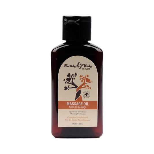 EARTHLY BODY - AT NIGHT APHRODISIAC MASSAGE OIL GRAPEFRUIT SANDALWOOD 2 OZ.