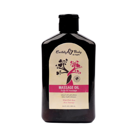 EARTHLY BODY - AT NIGHT APHRODISIAC MASSAGE OIL WILD PINK ROSE 8.4 OZ.