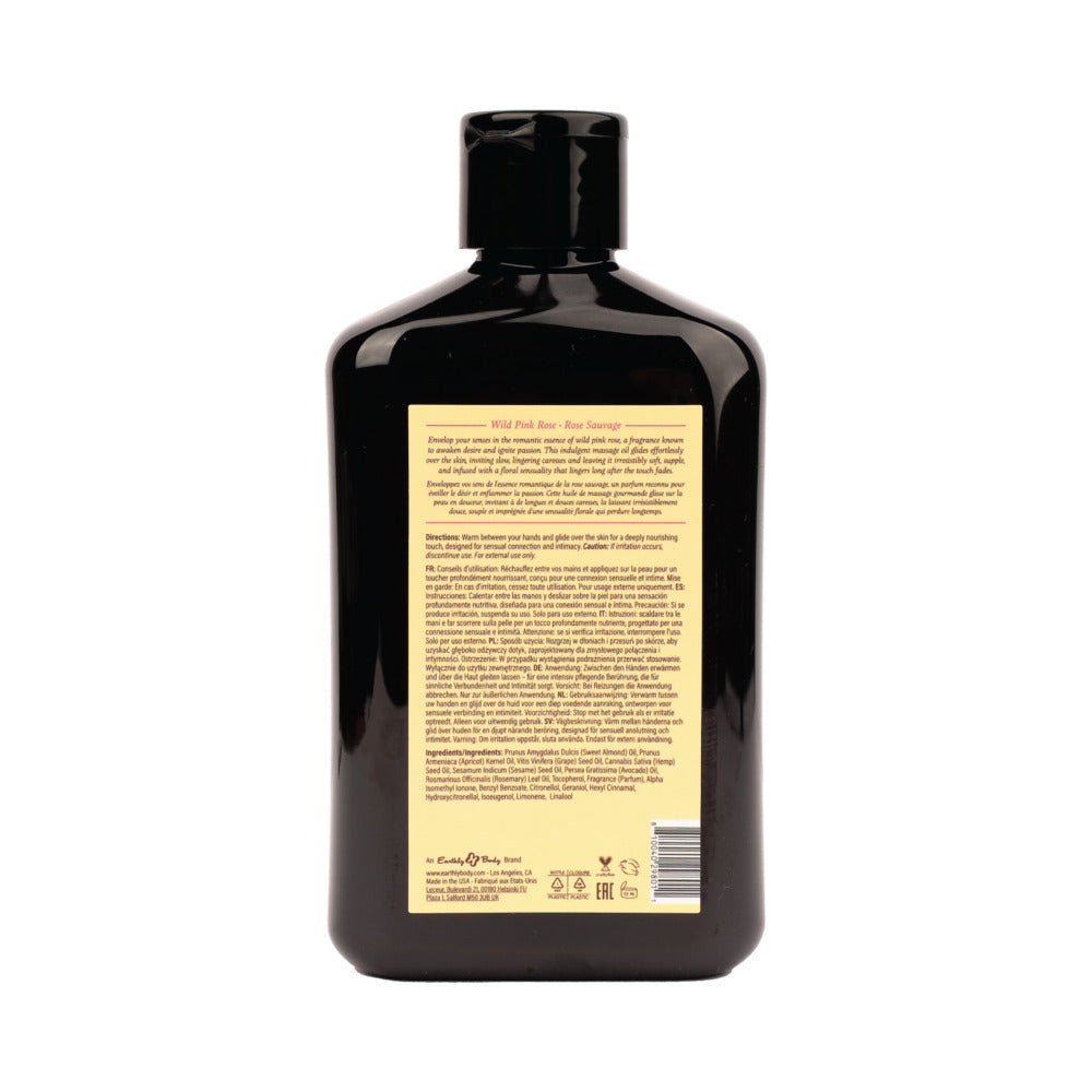 ACEITE DE MASAJE AFRODISÍACO ROSA SILVESTRE, CUERPO TERRENAL - NOCTURNO 8.4 OZ.