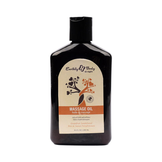 EARTHLY BODY AT NIGHT APHRODISIAC MASSAGE OIL GRAPEFRUIT SANDALWOOD 8.4 OZ.