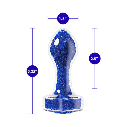 OH MY GEM PRESTIGE GLASS ANAL PLUG BLUE