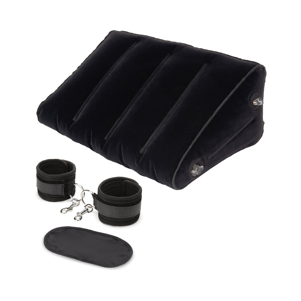 LUX FETISH INFLATABLE POSITION WEDGE WITH DETACHABLE CUFFS