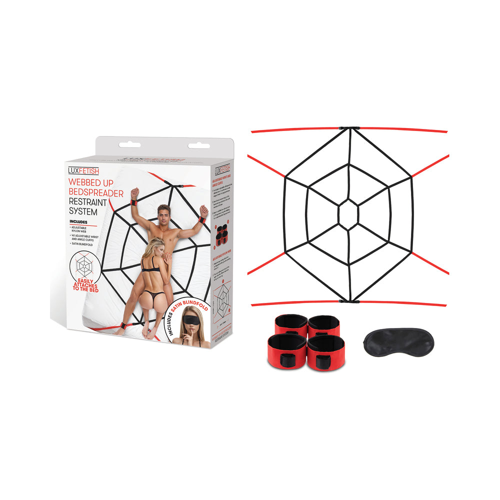 LUX FETISH WEBBED UP BEDSPREADER RESTRAINT SYSTEM