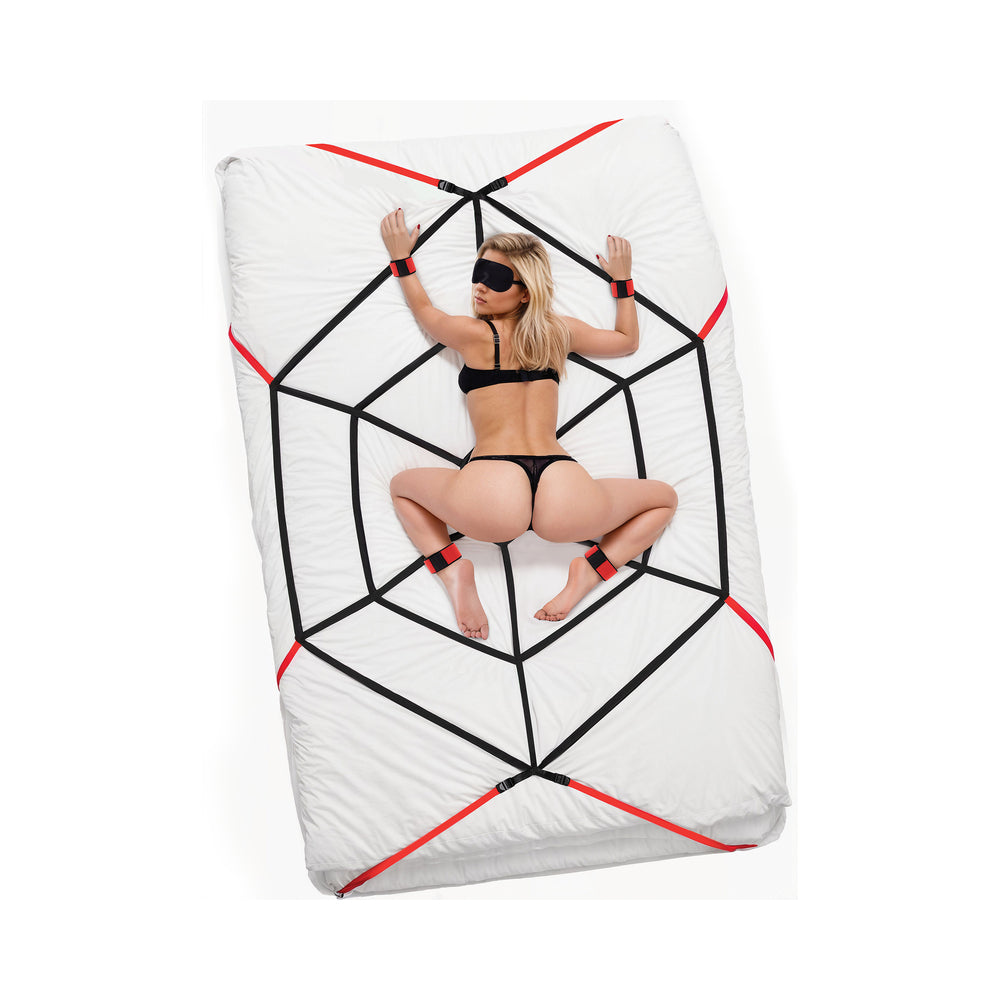 LUX FETISH WEBBED UP BEDSPREADER RESTRAINT SYSTEM