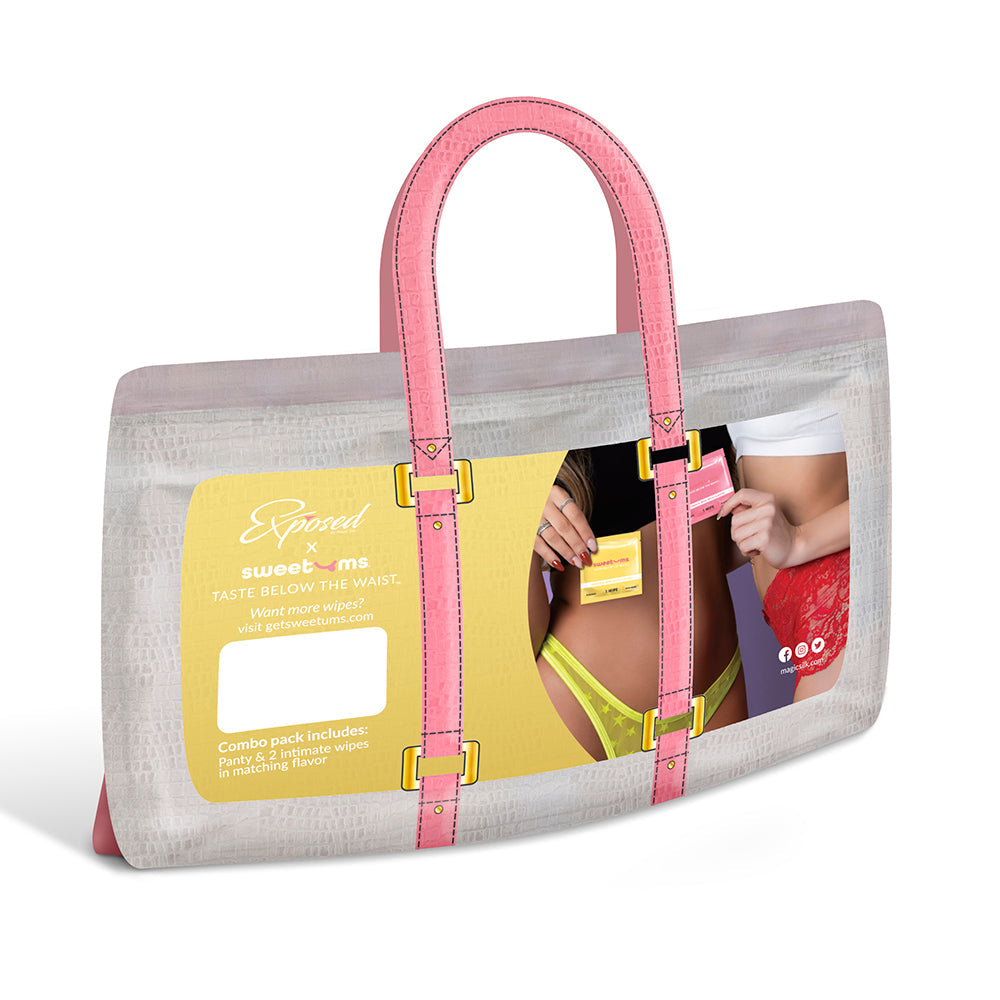 SWEETUMS SKIRTED HIPSTER WITH OPEN CROTCH PANTY PINA COLADA