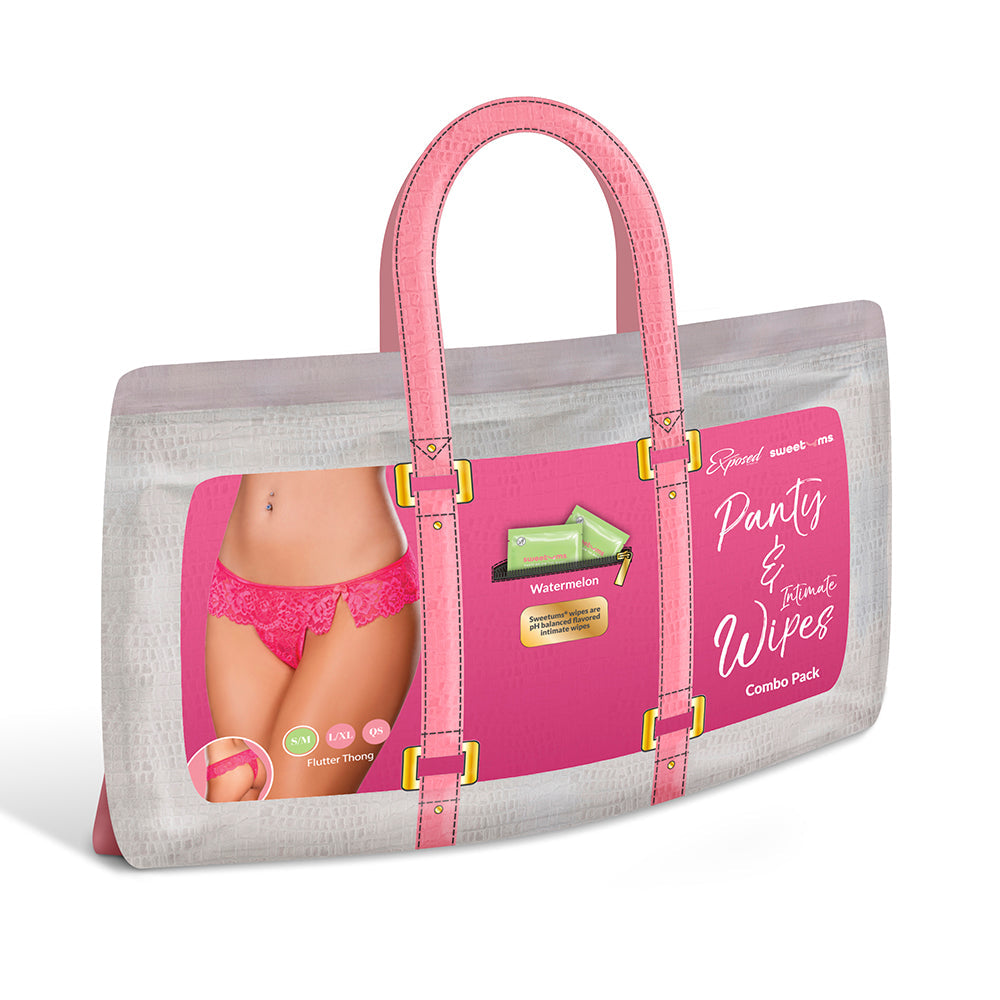 MAGIC SILK - SWEETUMS FLUTTER THONG WATERMELON QUEEN SIZE
