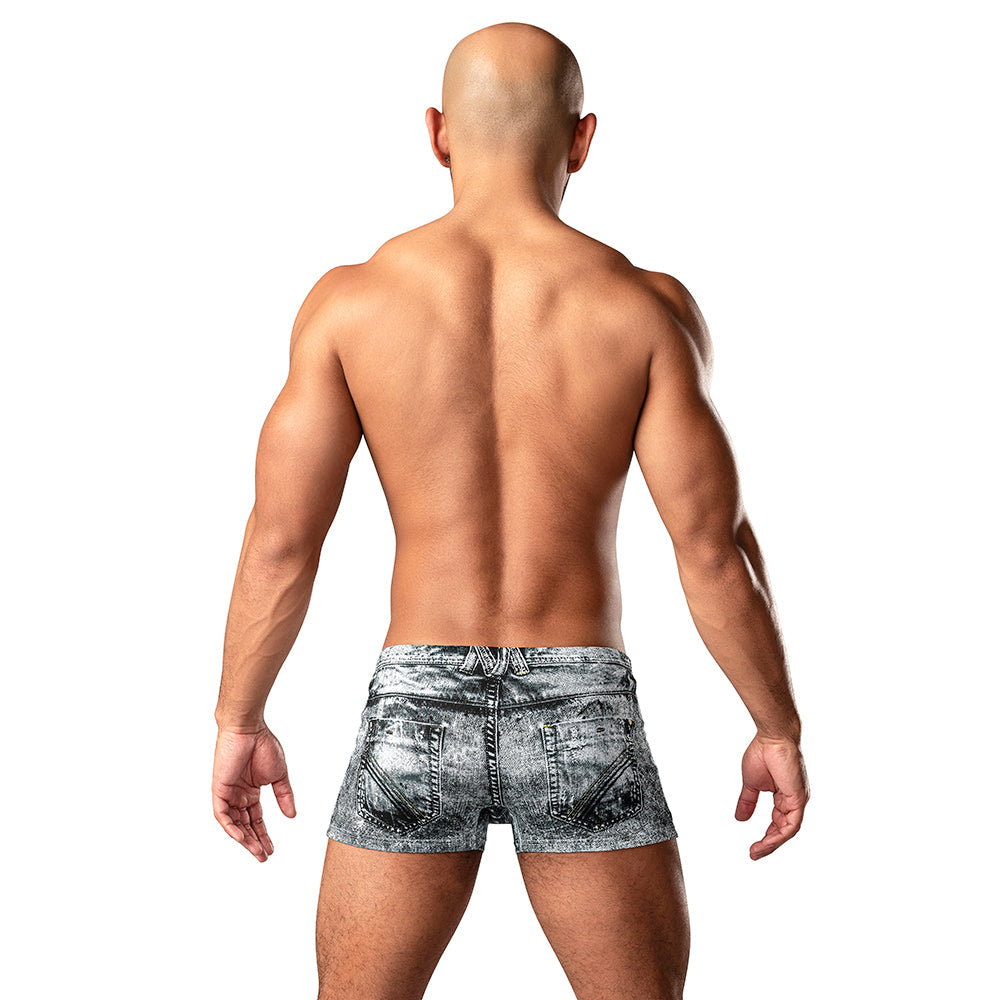 MALE POWER THE MATCHMAKER MINI SHORT DENIM PRINT M