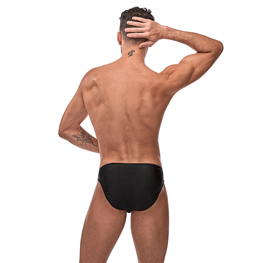 THE ULTIMATE DUO CRR POUCHLESS BRIEF & RED COCK RING  BLACK O/S