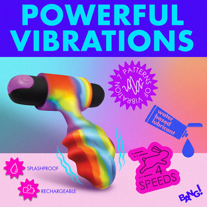 BANG! VIBRATING RAINBOW BUTT PLUG