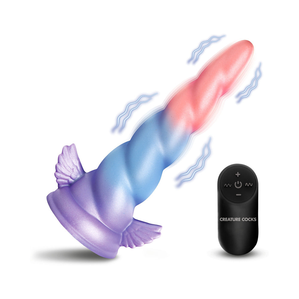 CREATURE COCKS DELUXE DREAM RIDER VIBRATING UNICORN SILICONE DILDO