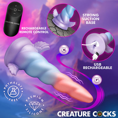 CREATURE COCKS DELUXE DREAM RIDER VIBRATING UNICORN SILICONE DILDO