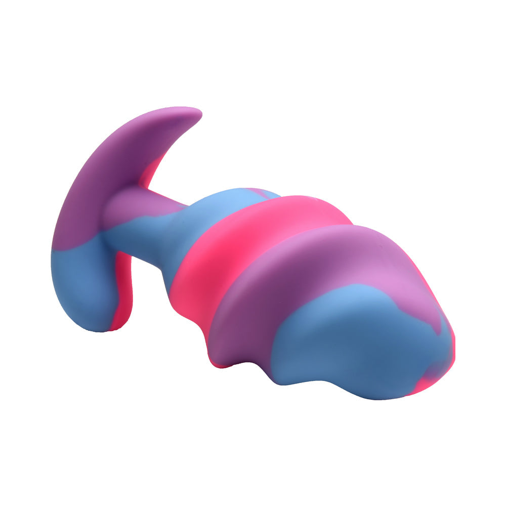 CREATURE COCKS UNICORN SWIRL SILICONE BUTT PLUG LARGE