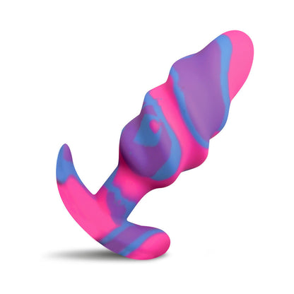 CREATURE COCKS UNICORN SWIRL SILICONE BUTT PLUG MEDIUM