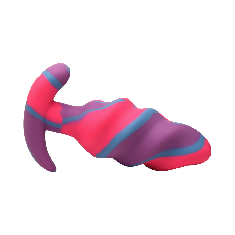 CREATURE COCKS UNICORN SWIRL SILICONE BUTT PLUG MEDIUM