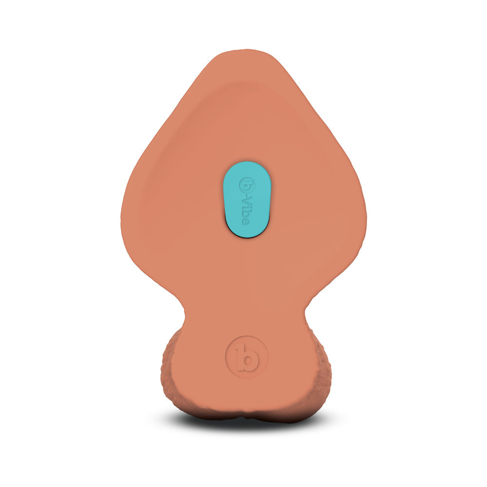 B-VIBE - SLIPSKIN REALISTIC SILICONE DILDO 9 IN. GIRTHY MOCHA