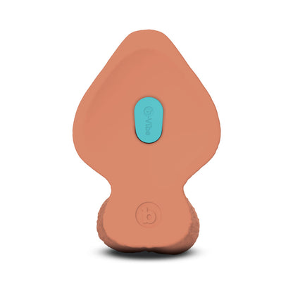 B-VIBE - SLIPSKIN REALISTIC SILICONE DILDO 9 IN. GIRTHY MOCHA