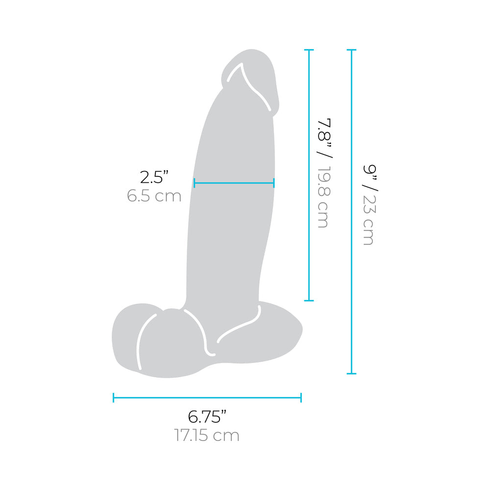 B-VIBE - SLIPSKIN REALISTIC SILICONE DILDO 9 IN. GIRTHY MOCHA