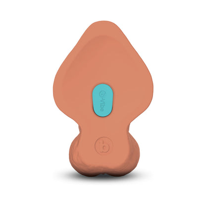 B-VIBE - SLIPSKIN REALISTIC SILICONE DILDO 10 IN. CURVED MOCHA