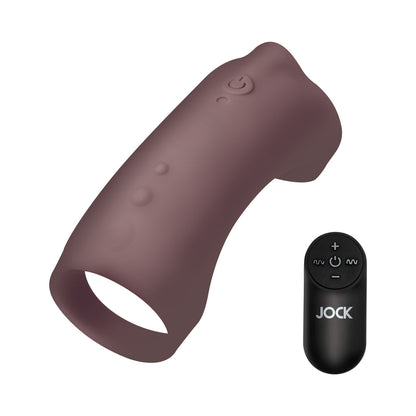 JOCK VIBRATING SILICONE PENIS SLEEVE DARK